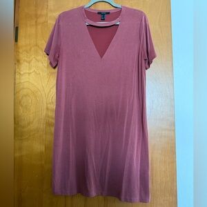 Forever 21 Burgundy V-Neck dress